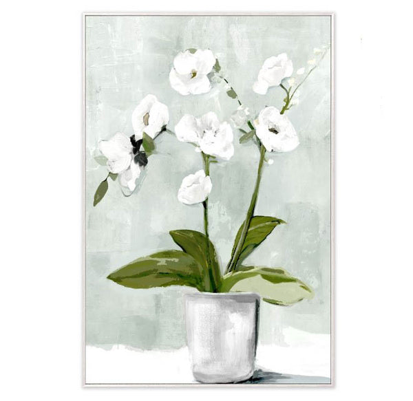 Soft Blooms Framed Canvas Art image 0