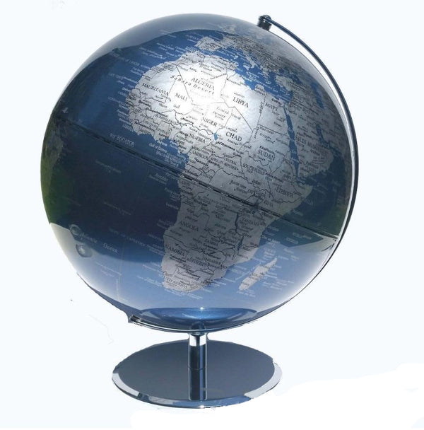 World Globe - Metalic Blue And Silver image 0