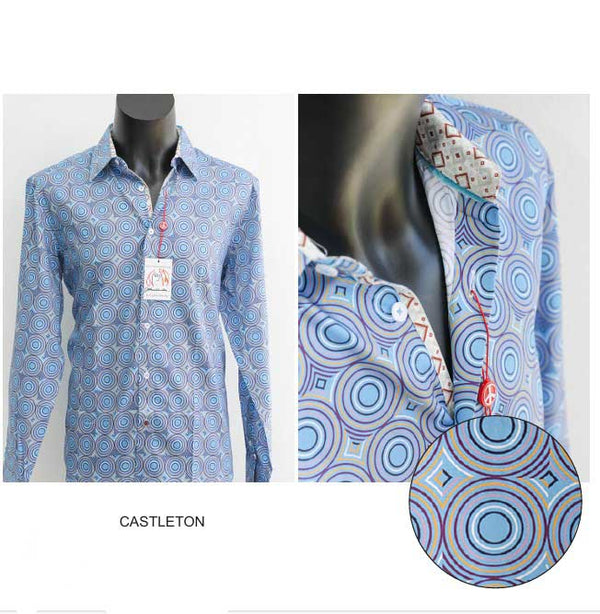 John Lennon - CASTLETON Long Sleeve Shirt - Sapphire image 0