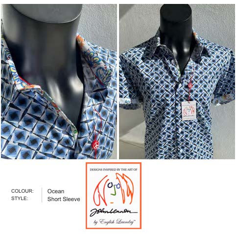 John Lennon - MALDON Short Sleeve Shirt - Ocean image 0