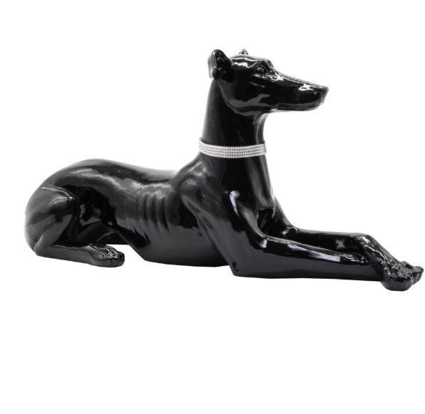 Elegant Black Greyhound Statue - Duchess image 0