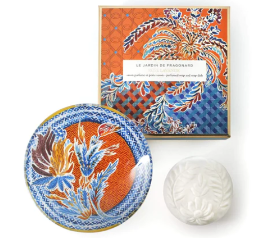 Fragonard Rose Lavande Soap + Dish image 0