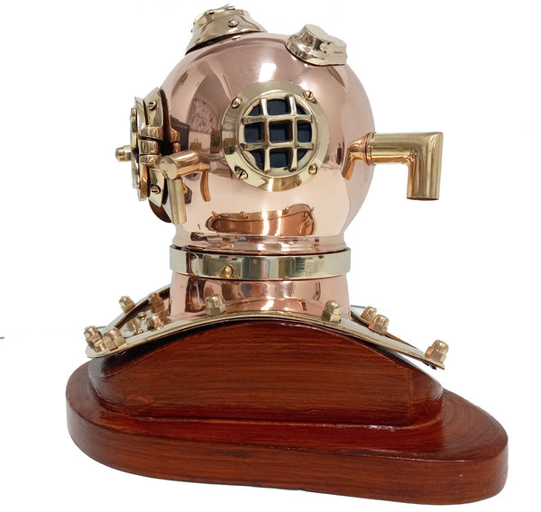 US Navy Mark V Diving Helmet ‚Äì Copper Miniature image 1