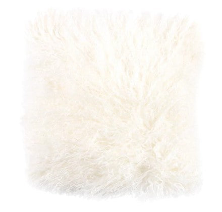 Tibetan Sheepskin Cushion ‚Ä¢ Ivory image 0