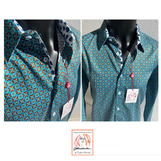 John Lennon - HARROWGATE Long Sleeve Shirt - Turquoise image 0