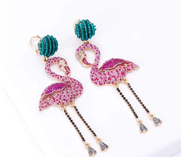 Flirty Flamingo Earrings image 0
