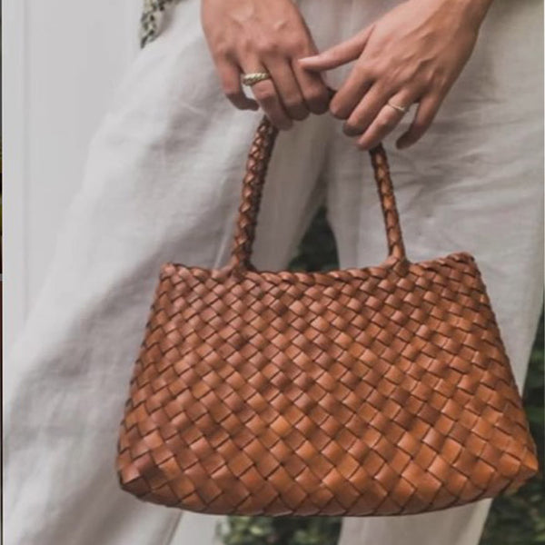 Art N' Vintage Tesserre Basket Weave Bag - Honey image 0