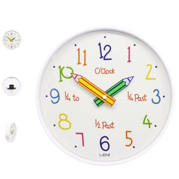 Leni Pencil Dial Kids Wall Clock 25cm image 0