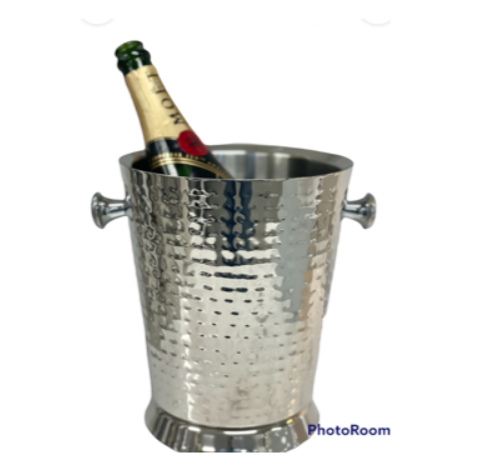 Hammered Champagne Bottle/Ice Cooler image 0