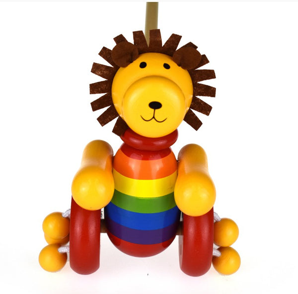 KAPER KIDS PUSH ALONG WOODEN LION image 0