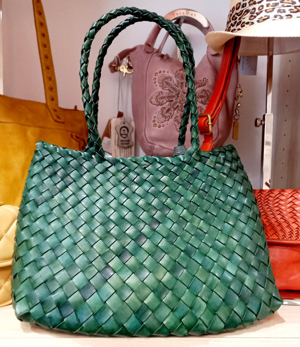 Art N' Vintage Tesserre Basket Weave Bag - Forrest image 0