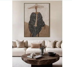 MARBELLA A and  B FRAMED CANVAS SET
