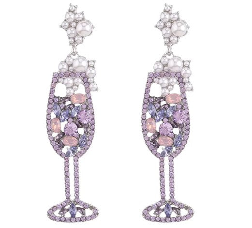 Violet Champagne Earrings image 0