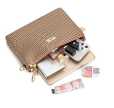 Cosmopolitan Vegan Leather Cross Body Bag - Rose Gold