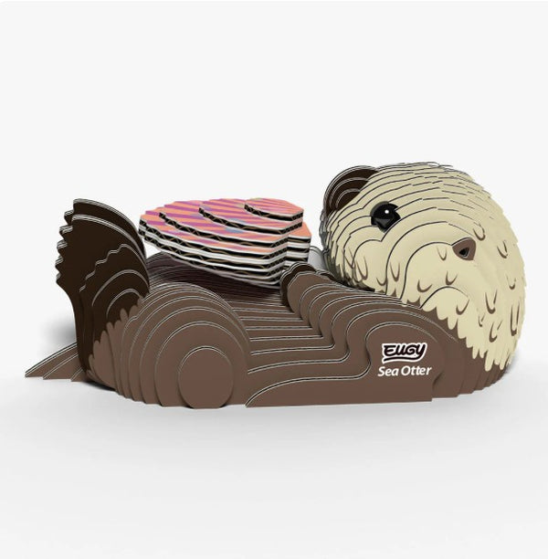 EUGY Sea Otter 3D Paper Puzzle