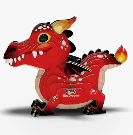 EUGY Red Dragon 3D Paper Puzzle