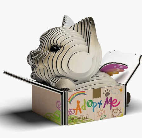 EUGY Cat Mocha 3D Paper Puzzle
