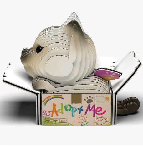 EUGY Cat Mocha 3D Paper Puzzle