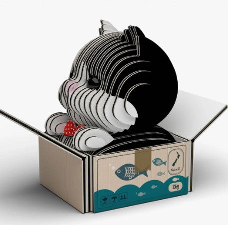 EUGY Cat Tuxedo 3D Paper Puzzle