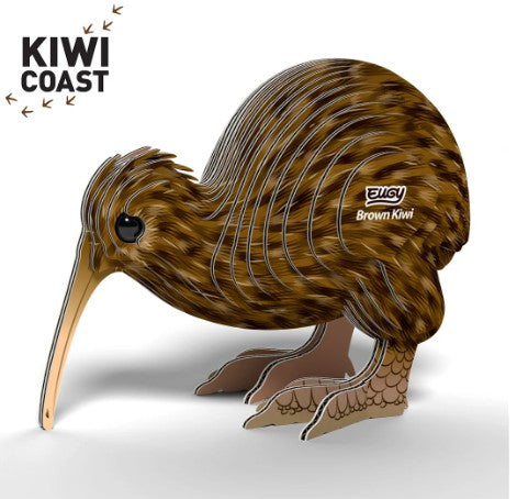 EUGY Brown Kiwi 3D Paper Puzzle