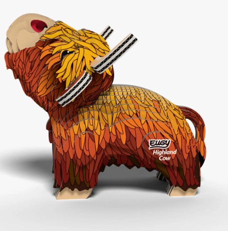 EUGY Highland Cow 3D Paper Puzzle