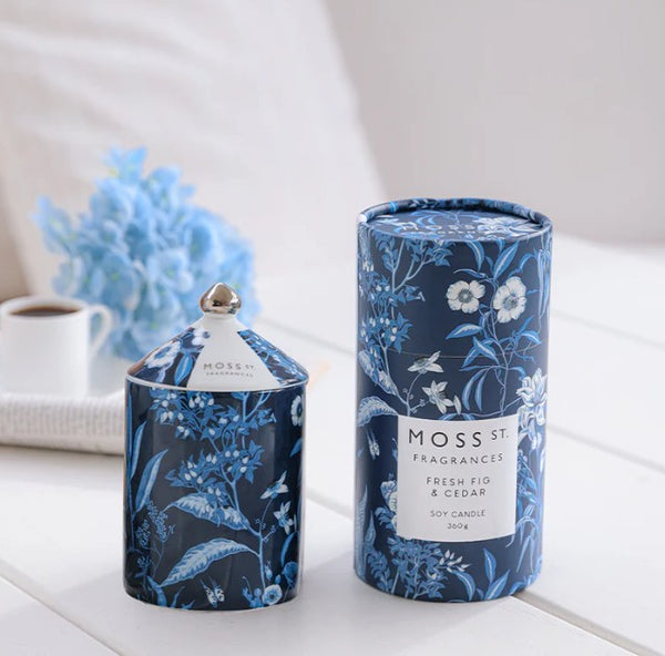 Moss St Fresh Fig & Cedar Ceramic Candle 360g