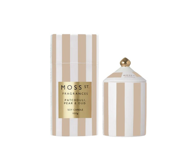 Moss St Patchouli Pear & Oud Ceramic Candle 100g