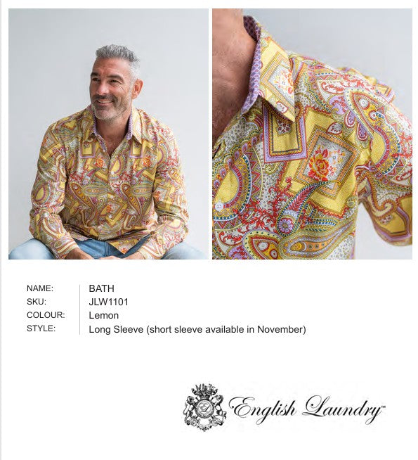 John Lennon - BATH - Long Sleeve Shirt - Lemon