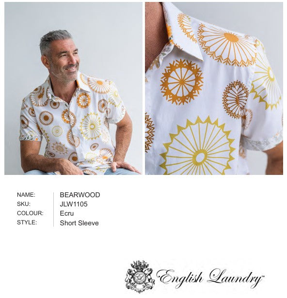 John Lennon - BEARWOOD Short Sleeve Shirt - Ecru