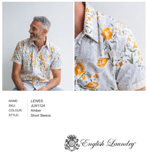 John Lennon - LEWES Short Sleeve Shirt - Amber
