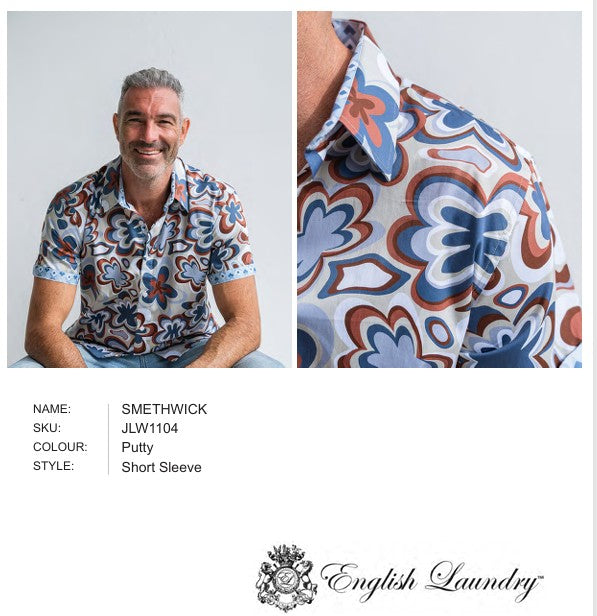 John Lennon - SMETHWICK Short Sleeve Shirt - Putty