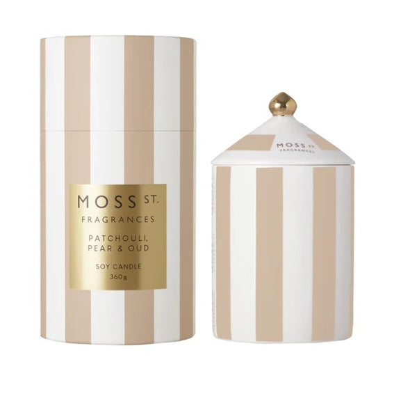 Moss St Patchouli Pear & Oud Ceramic Candle 360g