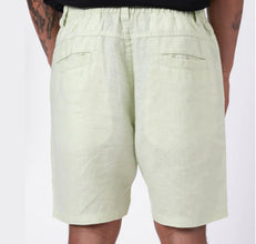 Tanner Linen Shorts - Fog Green