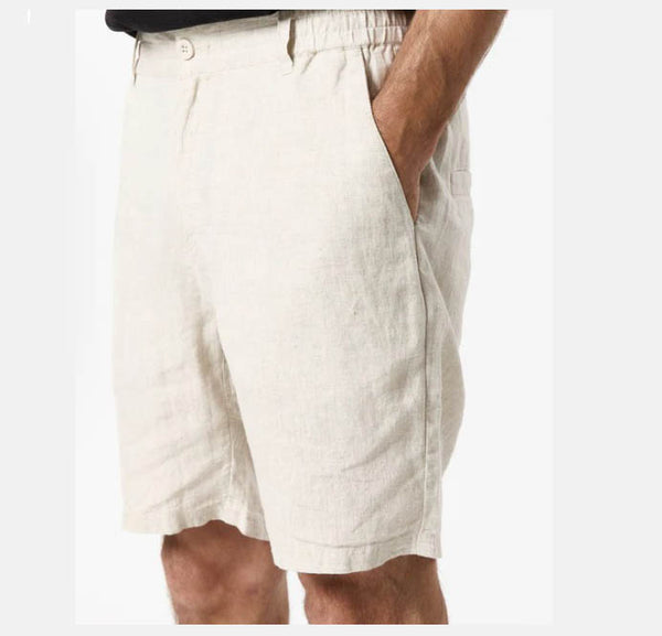 Tanner Linen Shorts - Natural