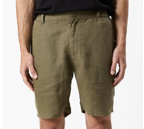 Tanner Linen Shorts - Fatigue