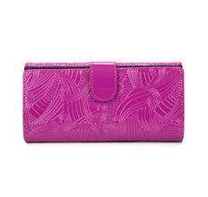 AMIRA LARGE PATENT LEATHER WALLET WITH RFID