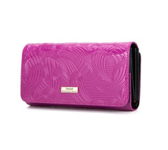 AMIRA LARGE PATENT LEATHER WALLET WITH RFID