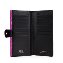 AMIRA LARGE PATENT LEATHER WALLET WITH RFID