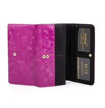 AMIRA LARGE PATENT LEATHER WALLET WITH RFID