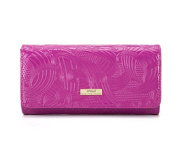AMIRA LARGE PATENT LEATHER WALLET WITH RFID