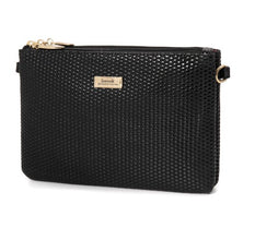 Cosmopolitan Vegan Leather Cross Body Bag - Black