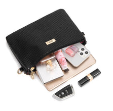 Cosmopolitan Vegan Leather Cross Body Bag - Black