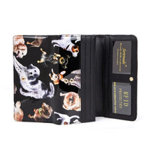 LETS PAWTY LARGE PATENT LEATHER WALLET WITH RFID