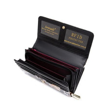 LETS PAWTY LARGE PATENT LEATHER WALLET WITH RFID
