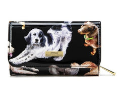 LETS PAWTY MEDIUM PATENT LEATHER WALLET WITH RFID