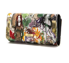 SERENADE PARISIAN LARGE PATENT LEATHER WALLET WITH RFID