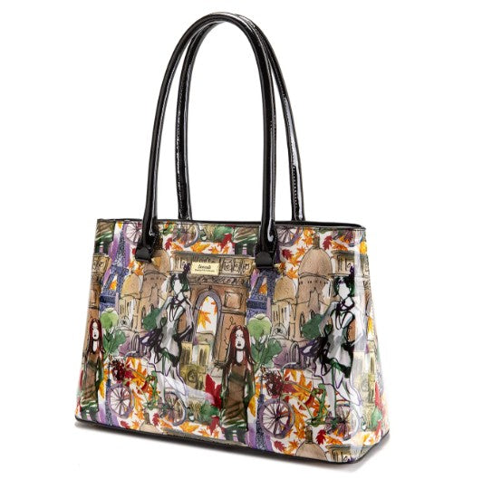 PARISIAN PATENT LEATHER SHOULDER BAG