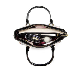 PARISIAN PATENT LEATHER SHOULDER BAG