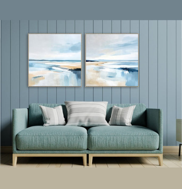 Salt Water Horizon Canvas Art Set of Two