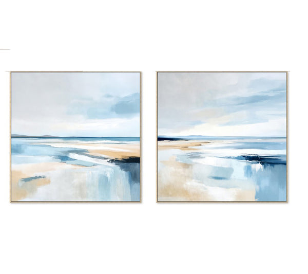 Salt Water Horizon Canvas Art Set of Two